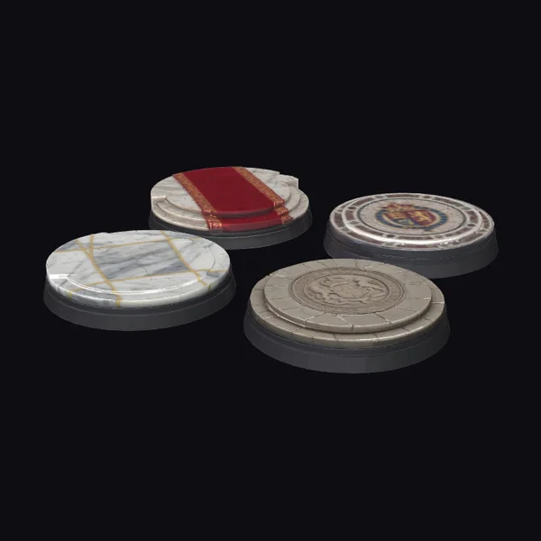 Ornate Round Medallion Bases