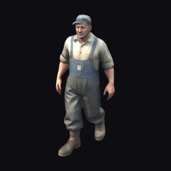 Walking Dockyard Worker