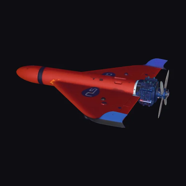 Red Drone with Propeller