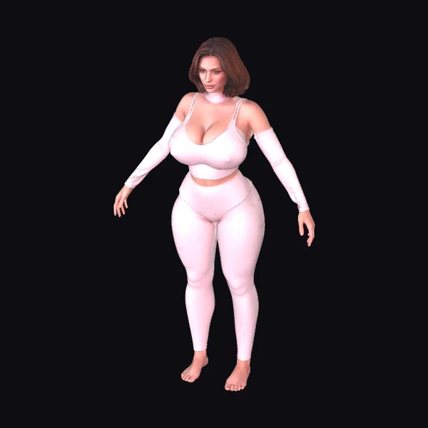 Woman in Pink Bodysuit