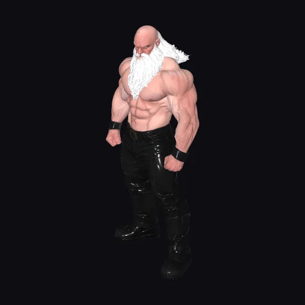 Muscular Bald Warrior