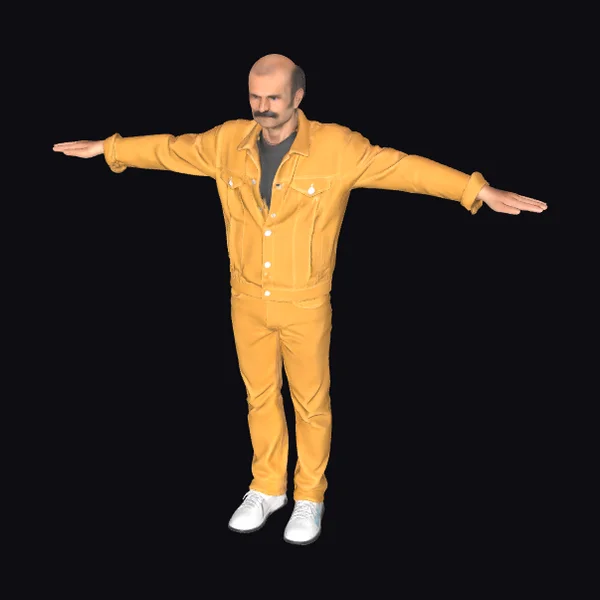 Bald Man in Yellow Jumpsuit