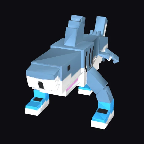 Blue Pixel Shark
