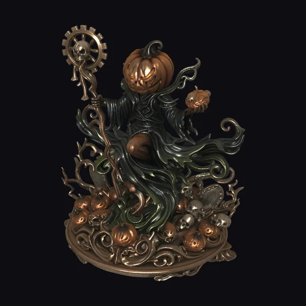 Pumpkin Sorcerer Figurine