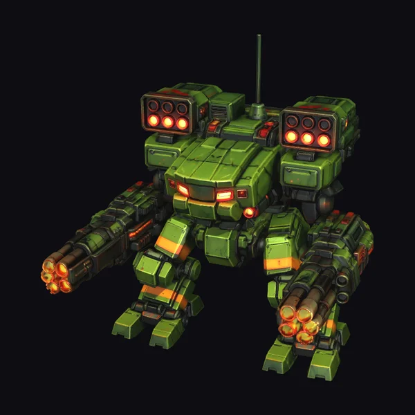Green Siege Robot Mech
