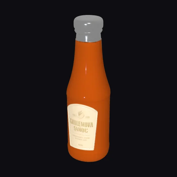 Amber Sauce Bottle