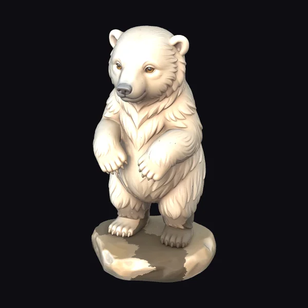 Baby Polar Bear Figurine