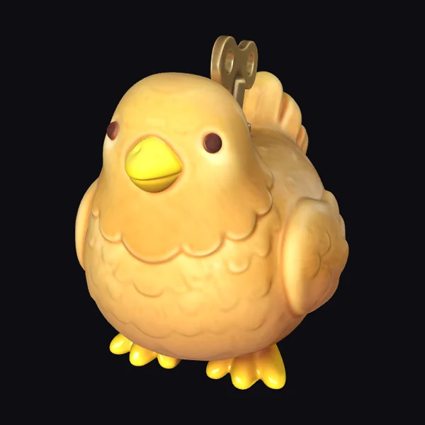 Golden Baby Bird Figurine