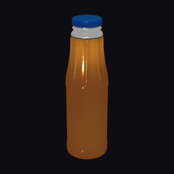Amber Beverage Bottle