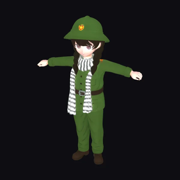 Girl in Green Uniform