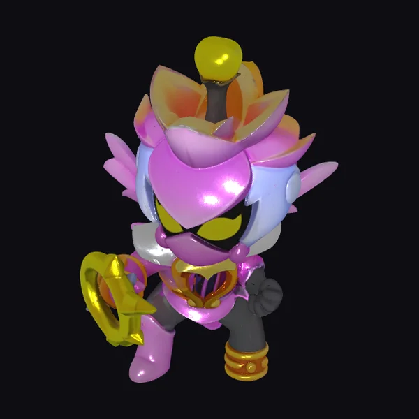 Pink Fantasy Warrior Figurine