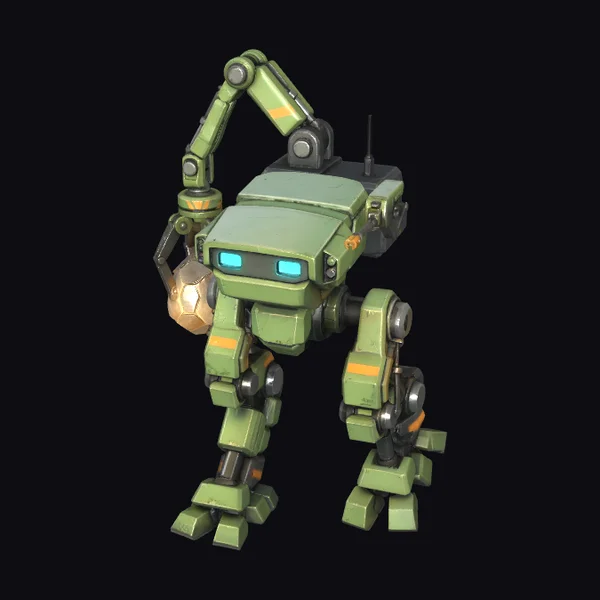 Green Robot with Welder