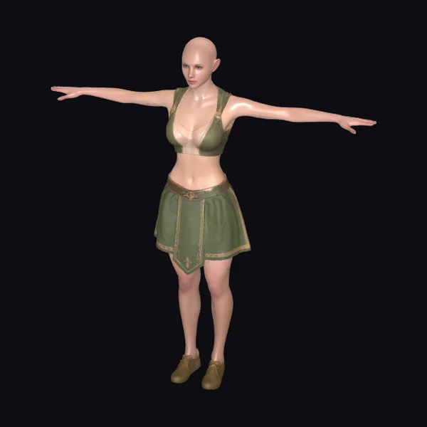 Bald Female Warrior