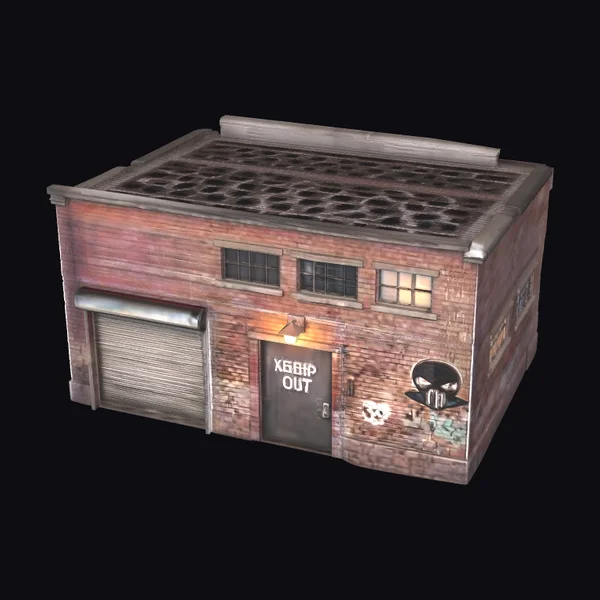 Abandoned Industrial Brick Building