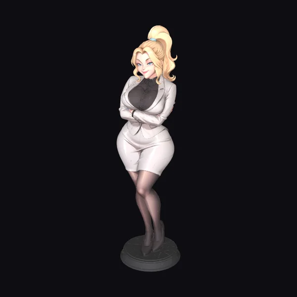 Blonde Businesswoman Figurine