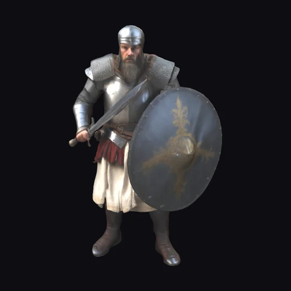 Medieval Warrior with Shield