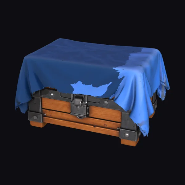 Wooden Treasure Chest Drape