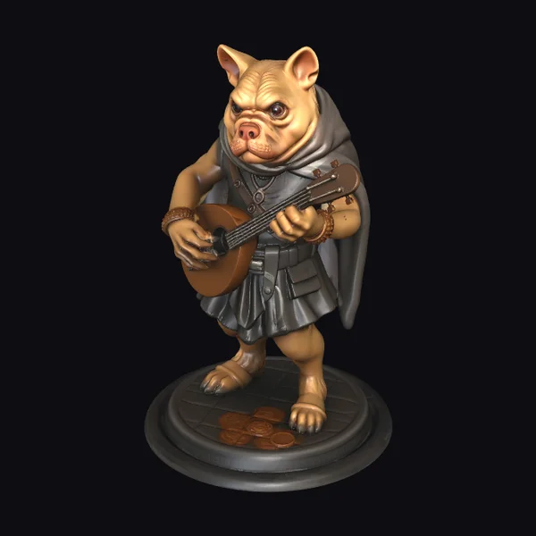 Bulldog Bard Miniature