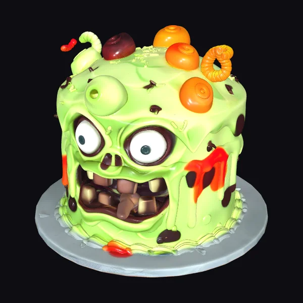 Cartoon Zombie Cake