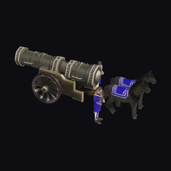 Horse Drawn Medieval Cannon