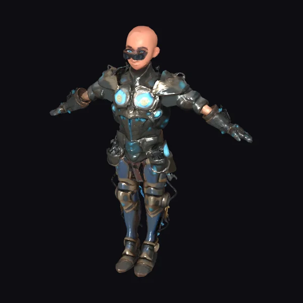 Cybernetic Humanoid Figure