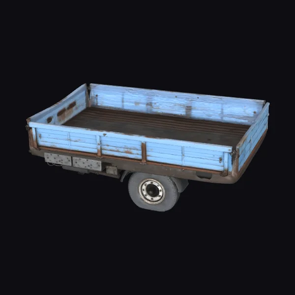 Rusty Blue Truck Trailer