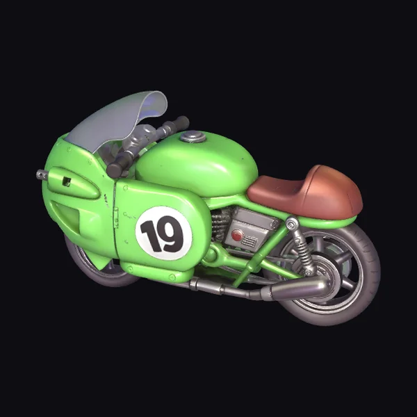 Green Racing Motorcycle