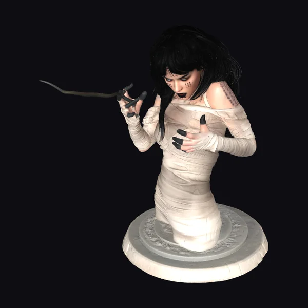 Wrapped Female Mummy Figurine