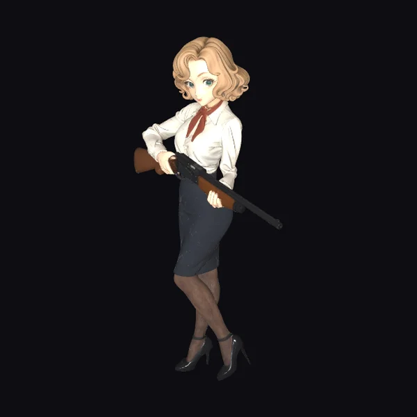 Cartoon Female Detective