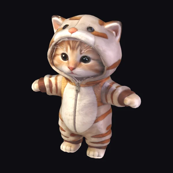 Tiger in Plush Onesie