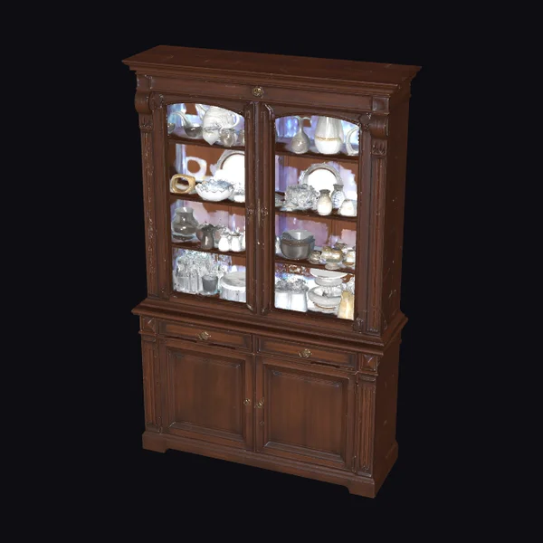 Antique Mahogany China Cabinet