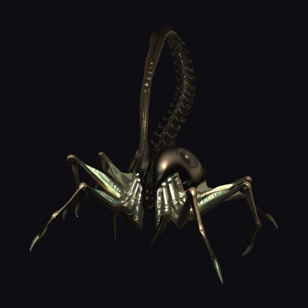 Spine Tailed Alien Creature