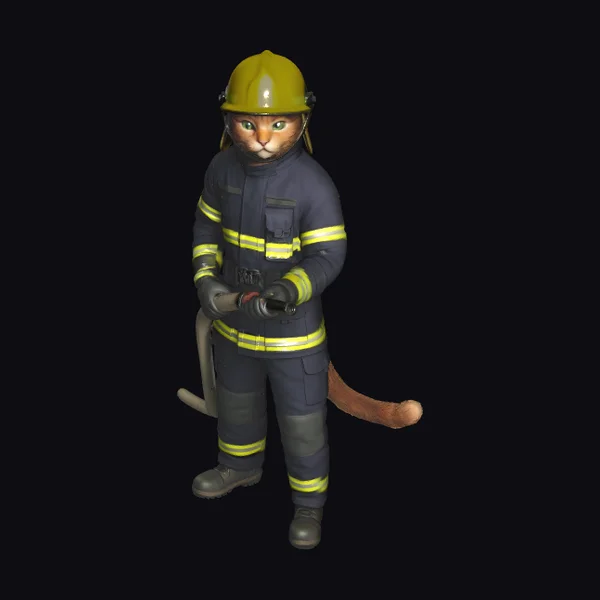 Firefighter Cat