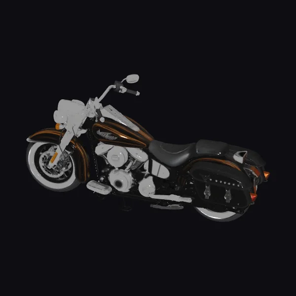 Black Motorcycle with Saddle Bags