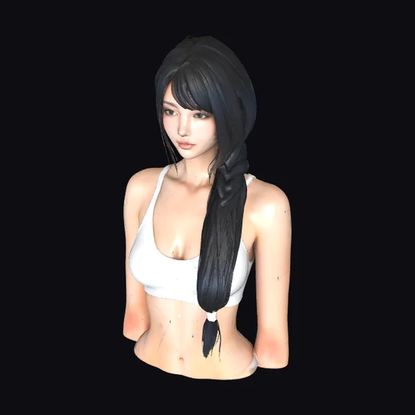 Asian Woman in White Top