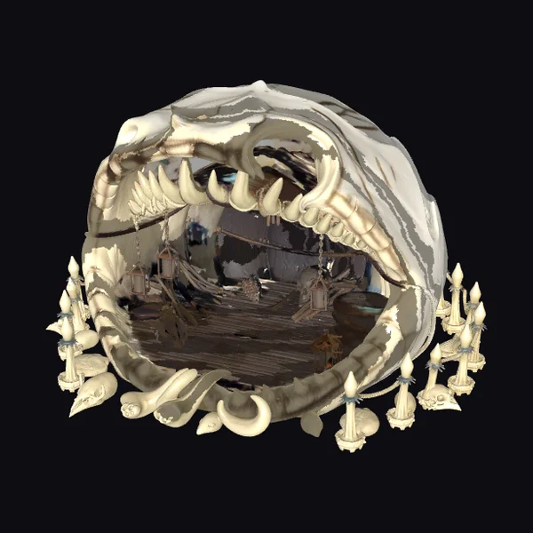 Giant Ancient Fish Skull Dwelling