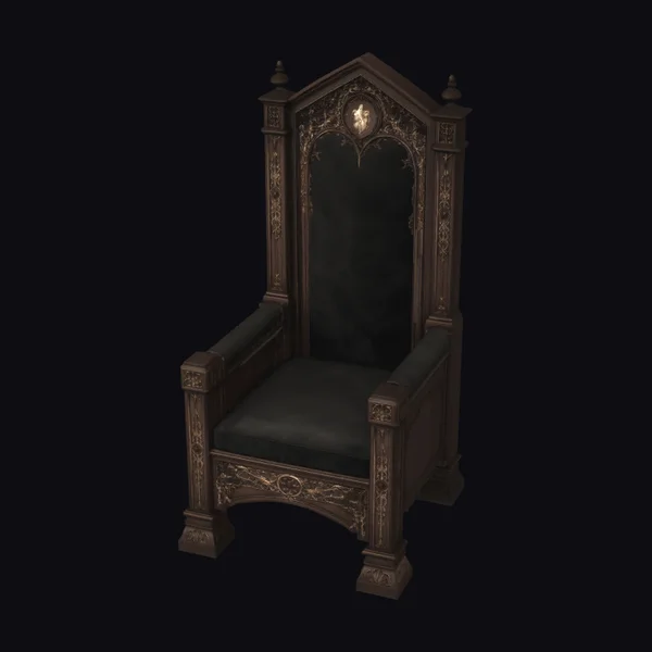 Ornate Wooden Throne Chair