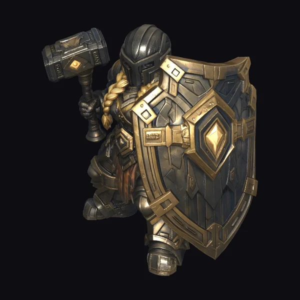 Armored Warrior with Shield