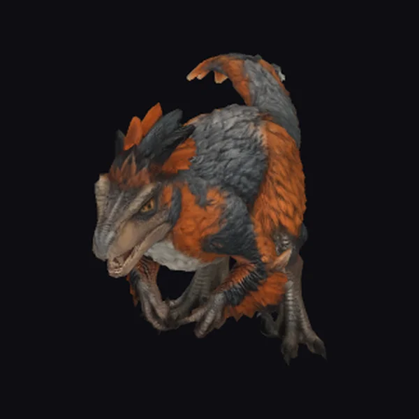 Fierce Orange Raptor Creature