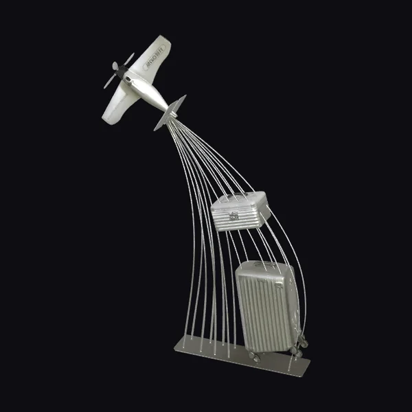 Airborne Suitcase Sculpture