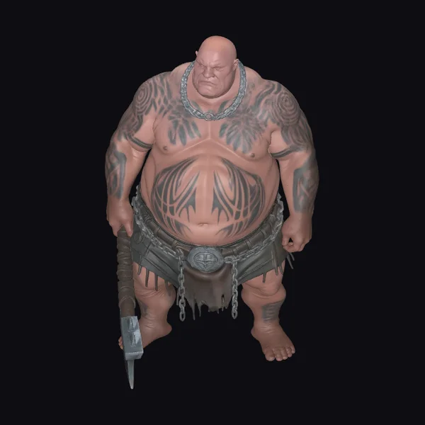 Tattooed Muscular Warrior