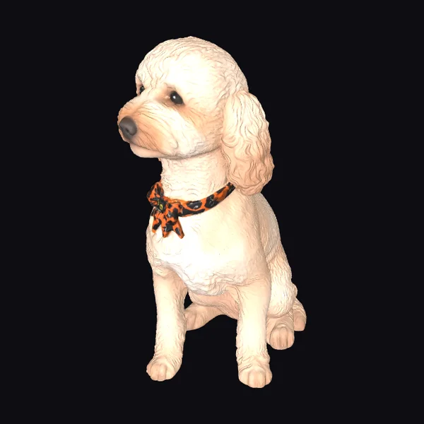 Halloween Poodle with Bow