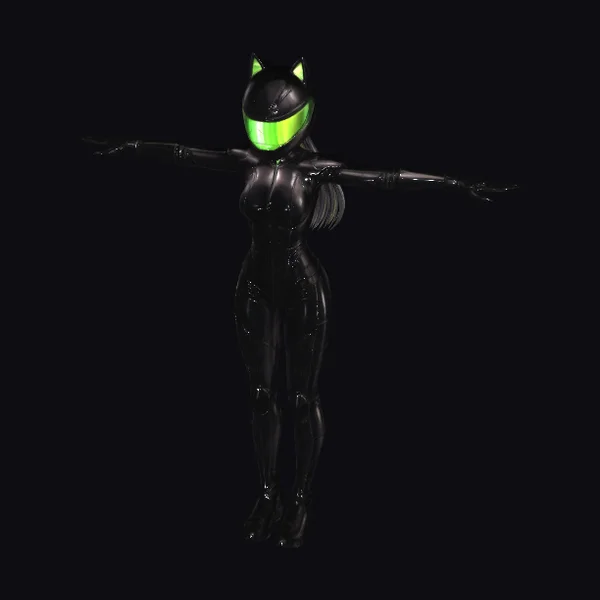 Neon Cat Girl Suit