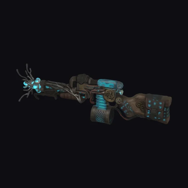 Glowing Blue Energy Rifle
