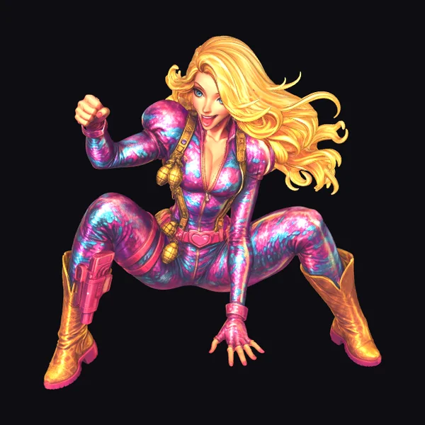 Blonde Female Superhero