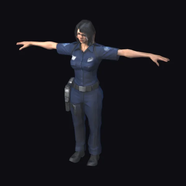 Female Police Officer Standing