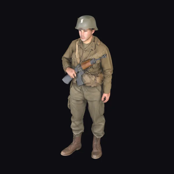WWII American Soldier Standing