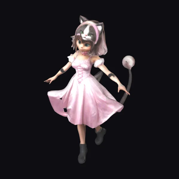 Pink Cat Girl Dress