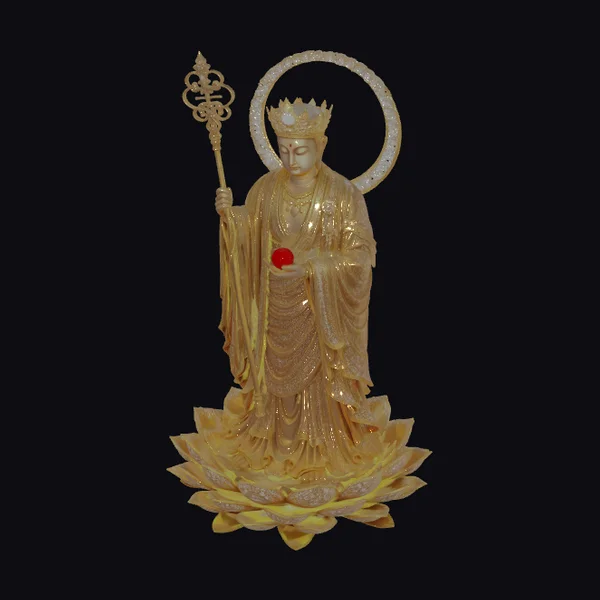 Golden Buddhist Deity Statue