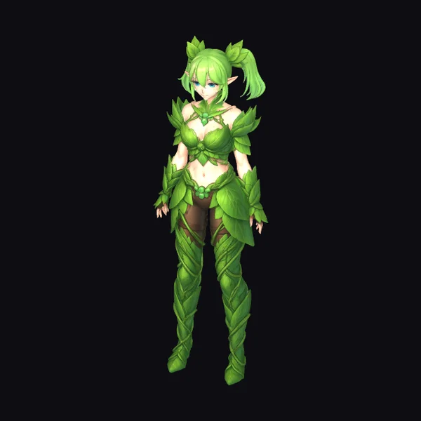 Green Leaf Elf Maiden